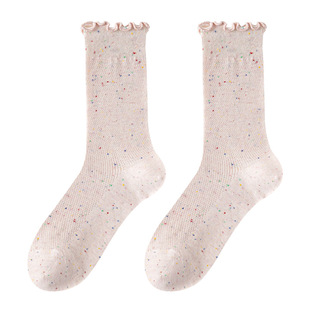 2520 Mesh Stacked Socks Women's Spring and Summer Ear Mesh Point Yarn Boneless Mesh Breathable All-match Women's Socks