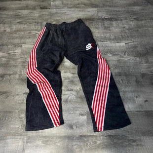 2025 European and American Fashion Trousers Casual Men's and Women's Splicing Loose Color Splicing Sports Casual Pants