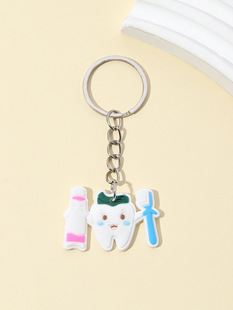 New Nurse's Day Series Keychain Medical Case Thermometer Syringe Stethoscope Teeth Simulation Keychain