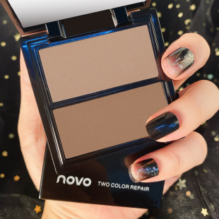 Make-Up NOVO Stereo Shaping Двухцветная пластина для фиксации лица Стерео Highlight Shadow Пудра для фиксации лица Водостойкая, устойчивая к поту Осветляющий цвет кожи