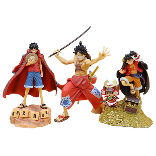 One Piece of the Sea Animation Surrounding Handmade Model Ornaments Tide Play Kimono Combat Edition Baijing Luffy Art Solon