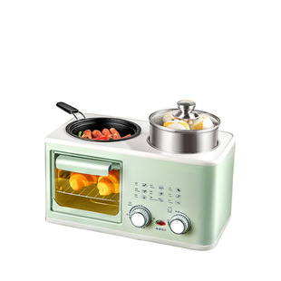 New generation breakfast machine multi-functional four-in-one household double stove frying baking cooking baking small oven lazy god