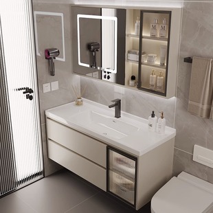 Ceramic integrated basin intelligent bathroom cabinet combination simple modern toilet sink sink wash basin cabinet