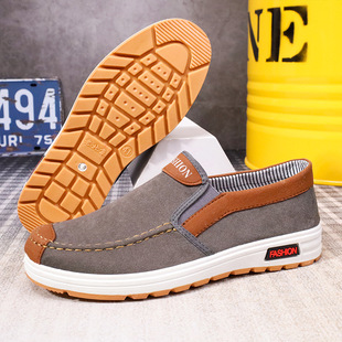Old Beijing cloth shoes men's slip-on casual men's shoes spring and summer new stain-resistant deodorant breathable shoes lazy thin