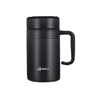 Intelligent Temperature Shading Thermos Cup Men's Business 316 Stainless Steel Water Cup Large Capacity Tea Separation Cup with Handle