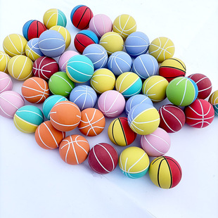 6cm super high elastic MINI rubber small basketball decompression hollow elastic ball children's toy MINI basketball wholesale