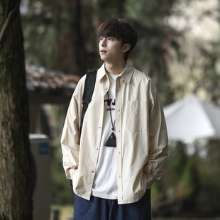 Japanese Style Retro Long-sleeved Shirt Men's Spring and Autumn Design Sense Loose Casual Shirt American Style High Street Trendy Brand Pluck Handsome Jacket