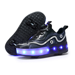 Детская обувь Heep Shoes для мальчиков Шкив для девочек Четырехколесная Подростковая прогулочная обувь со взрывчаткой Учащиеся начальной и средней школы Светящиеся коньки для взрослых