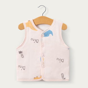 Baby New Year Thin Cotton Vest Baby Autumn and Winter Warm Small Vest Newborn Spring and Autumn Small Vest Thin Cotton