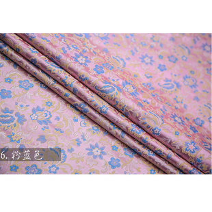 Woven brocade yarn-dyed gold jacquard open mouth smile Chinese style children's clothing New Year greeting clothes saccharine pillow polyester fabric