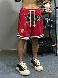 Американские спортивные шорты новые металлические пляжные шорты мужские летние спортивные дикие повседневные укороченные брюки