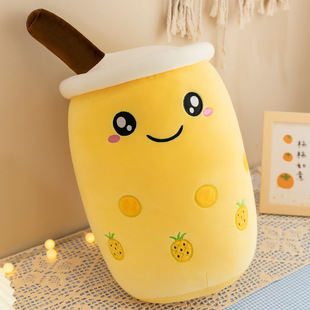Simulation milk tea cup doll pillow cross-border plush toy large pillow bubble tea cup doll cushion wholesale