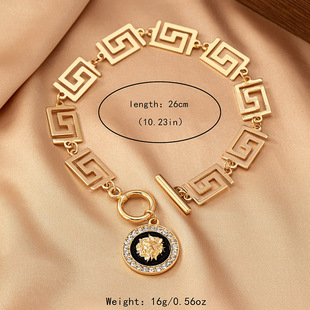 Europe and the United States cross-border retro thick chain relief anklet fashion trend explosive hand decoration anklet fashion beach trend