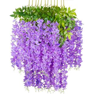 Imitation wisteria flower fake flower violet ceiling flower vine encryption wedding decoration vine plastic vine bean flower string