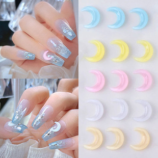 Nail Moon Jewelry pretty girl warrior ice moon ice Crescent Moonlight Flat nail Diamond stickers decoration wholesale