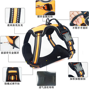 Dog Leash Cross-border Amazon New Adjustable Pet Explosion-proof Dog Leash Dog Chain Pet Leash