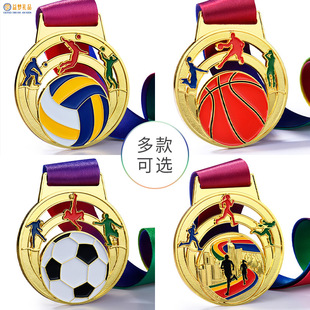 Hollow zinc alloy metal medal games competition awards running basketball football swimming martial arts creative Medal