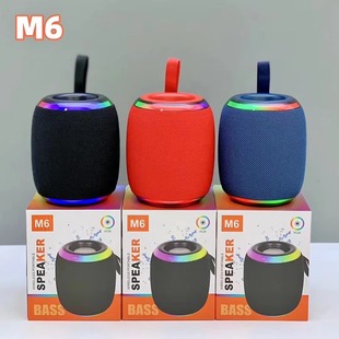 Трансграничный M6 Беспроводной Bluetooth Аудио цветной свет Открытый настольный водонепроницаемый портативный портативный мощный мини-компьютерный динамик