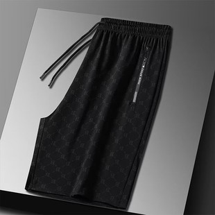 Men's Straight Trendy Sports Pants Plaid Five-point Pants Youth Popular Simple Summer Fashion Trendy Brand Loose Casual Pants