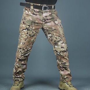 Tactical Pants Men's Spring & Fall Thick Quick-Drying Work Pants Outdoor Soft Shell Workwear Assault Pants Pants Training Pants