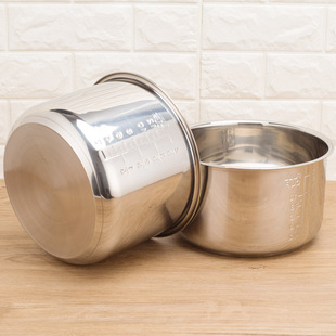 304 stainless steel inner container electric rice cooker pressure cooker non-stick inner container 4L5L6 double bottom thickened universal inner container accessories