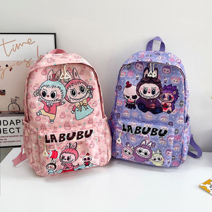 Children's Backpack Girl's Rab Cloth Cute Backpack Primary School Student's Backpack Cartoon Schoolbag Fashion All-match Backpack