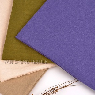 Medium Thick Ramie Tencel Sand Washed 190g Tencel Ramie Plain Breathable Ramie Blended Casual Literary Fabric