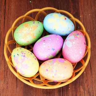 New Easter Day decoration 4 * 6cm foam egg gold powder printing Easter egg children's toy egg