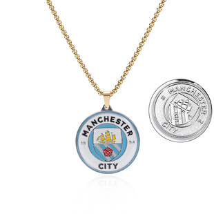 Football Team Emblem Color Alloy World Cup Club Argentina Brazil Germany Real Madrid Barcelona Juve Gold Necklace