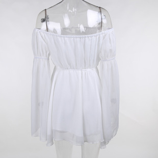 JY21154 Strap Belted Waist Trumpet Sleeve dress suit European and American Women's Summer Sexy Elegant Commuter Skirt