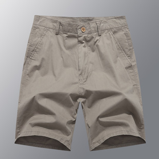 Summer Middle-aged Men's Business Tooling Pants Large Size Solid Color Casual Shorts Men's Simple Casual Shorts for Men