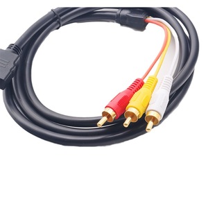 HDMI to 3RCA HDMI to AV Sanlian red yellow and white color difference line set top box HD audio video line
