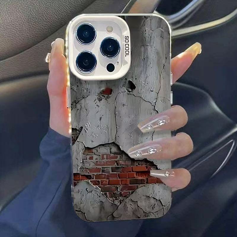 Breaking through walls, cute iPhone XR, iPhone 13 Pro Max premium drop-proof phone case, 12 Pro Max art.