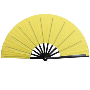One foot 33cm black and white red ring fan pure black kung fu fan opening and closing smooth cross-border antique folding fan