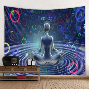 Cross-border e-commerce new wholesale yoga series background cloth tapestry decorative cloth bedroom room layout bedside wall cloth