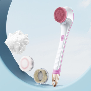 Electric bath rubbing instrument bath brush bath back rubbing artifact long handle full-automatic bath brush strong ash rubbing mud massage machine