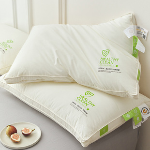 Manufacturer Class A non-fluorescent pillow Xinjiang cotton five-star hotel feather velvet pillow seamless generation hair