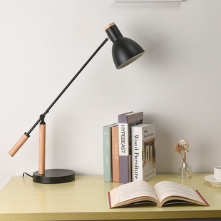Rocker arm long arm folding hotel eye protection desk lamp students learning simple bedroom bedside lamp living room dormitory reading lamp
