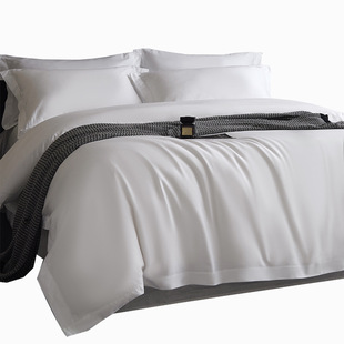 Hotel linen four-piece set 60 80 cotton satin white kit sheets five-star hotel homestay customization