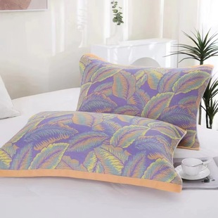Qi brand manufacturers directly supply gauze pillow towel children's pillow turban three-layer soft sweat-absorbent European-style adult pillow towel