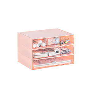 Storage box plastic desktop storage box cosmetic drawer organizing box free combination multi-layer stackable jewelry box