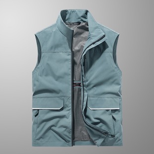Fishing Multi-pocket Vest Men's Spring and Autumn Thin Outdoor Quick-drying Loose Waistcoat Workwear Group-buying Casual Vest
