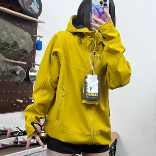 Bird Home Same Style Outdoor Hooded Jacket Men's Three-Proof Fabric Three-Dimensional Stitching Windproof Soft Shell Jacket Men's Jacket