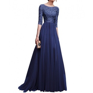 European and American autumn and winter foreign trade new evening dress ebay Amazon wish explosion chiffon evening dress