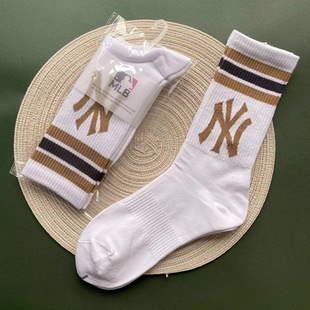 Весной и летом новые носки MLB мужские и женские с высокой посадкой NY Yankee LA Пресвитерианский полосатый хлопок четырехсезонные спортивные модные носки