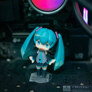 Hatsune Miku Cute Q Version Building Blocks Hatsune Standing Car Chassis Doll Ornaments Boxed Figure