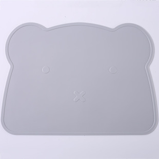 New Kidsren's Bear Placemat Custom Logo Silicone Insulation Mat Creative Coaster Leak-Proof Mat Table Mat Western Food Mat