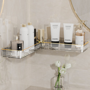 Bathroom corner storage rack punch-free wall-mounted storage toilet toilet toilet washstand wall-mounted shelf