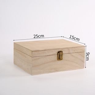 Wooden box wooden gift box with lock small wooden box jewelry box factory wholesale spot wooden box cover
