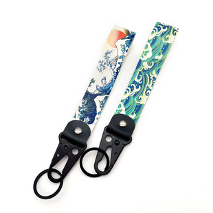 Guangzhou spot wholesale Japanese JDM modified cultural thermal transfer digital printing Eagle mouth buckle wrist with key chain hanging